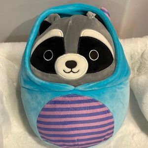 Squishmallows Rocky the Raccon in Monsters Costume 8”